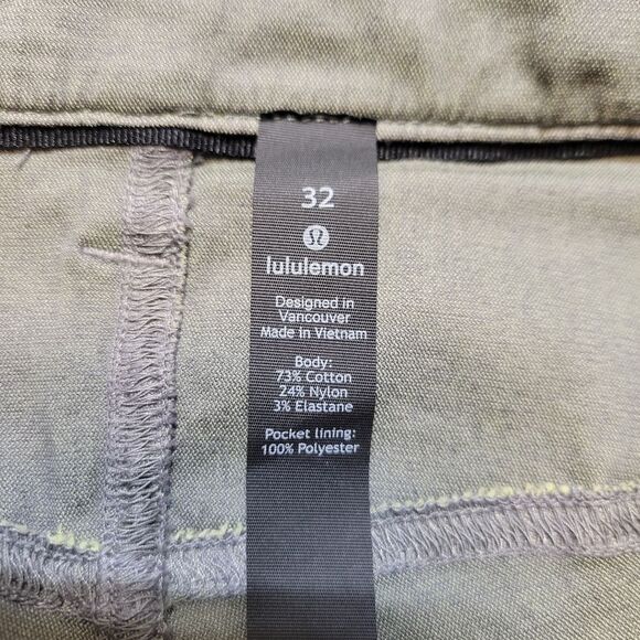 Lululemon ABC Pant Slim Washed Grey Sage Style M5669S - Picture 8 of 13